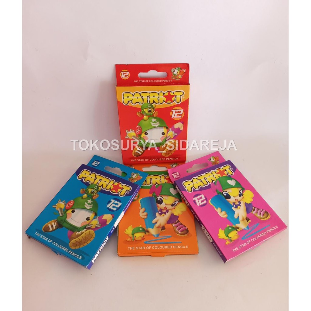 

PULAS/PENSIL WARNA PATRIOT 12 COLOURED PENDEK/PANJANG