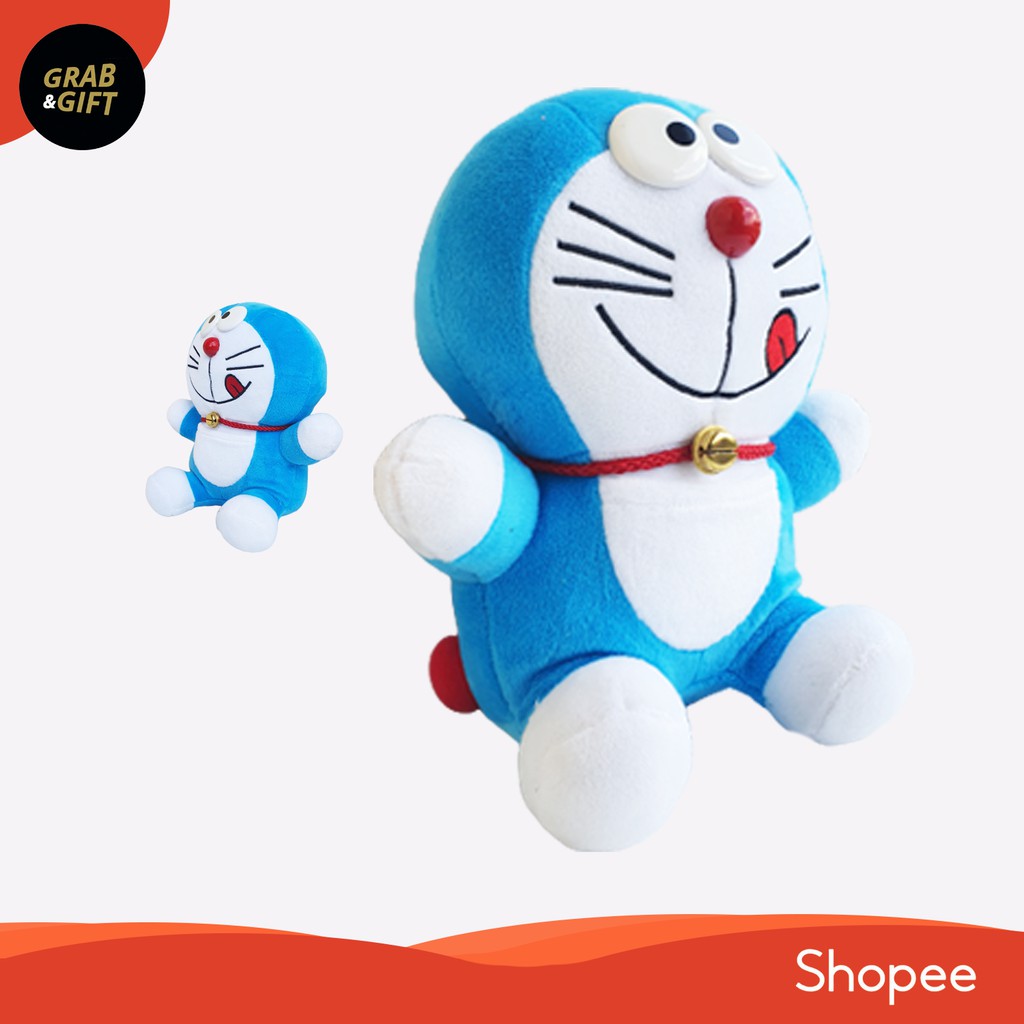 BONEKA DORAEMON 23cm BELL LONCENG NOBITA CUTE STAND BY ME