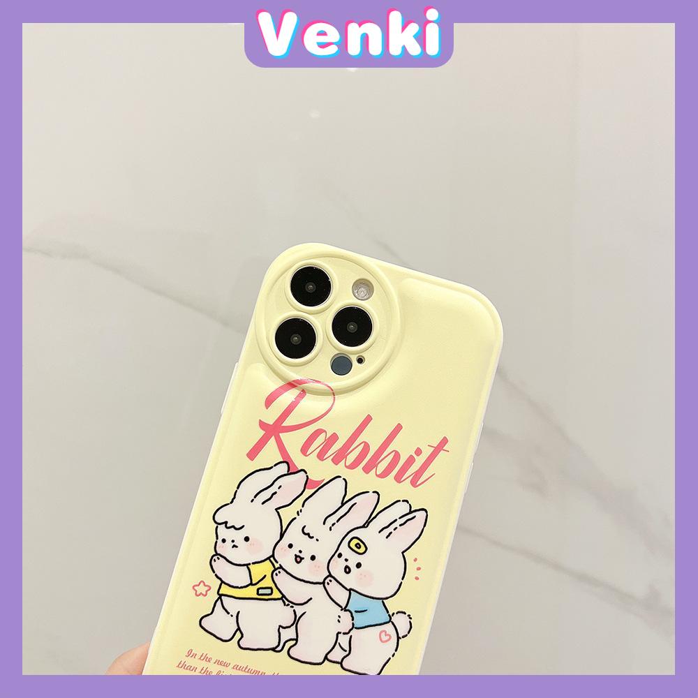 iPhone Case TPU Silicone Soft Case Airbag Shockproof Protection Camera Cute Cartoon Rabbit Compatible For iPhone 11 Pro Max 13 Pro Max 12 Pro Max 7Plus xr XS Max