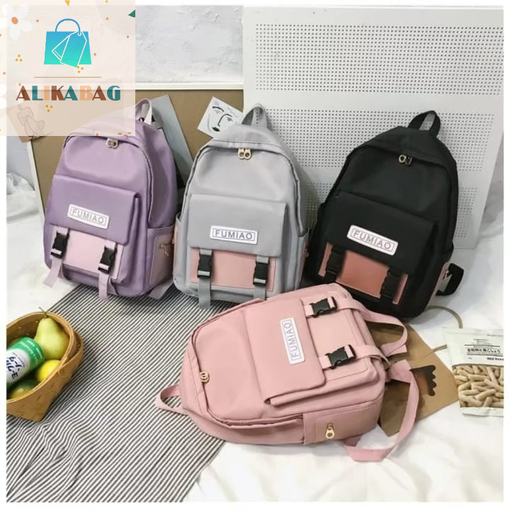 ALIKA BAG - Tas Ransel Wanita Ransel Tahan Air Fashion Korean Style