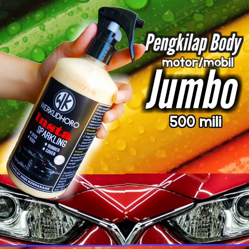 Pengkilap body motor/mobil 500 ml bonus kain micro pengkilap body motor dofp body kusam