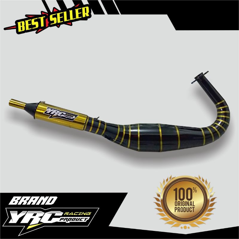 Knalpot YRC RACING kolong black gold rxking