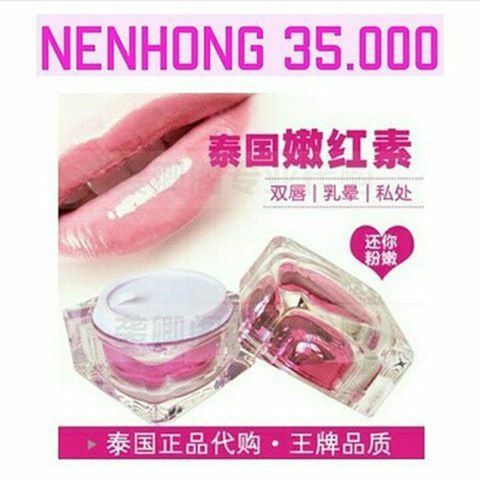 nenhong pemerah bibir alami