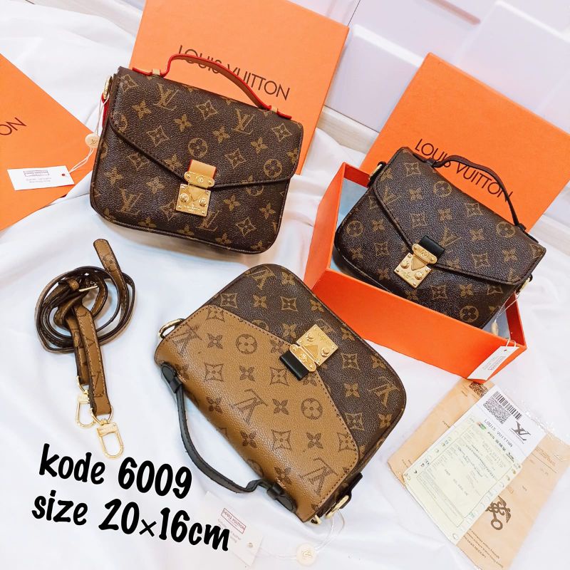 Tas Selempang LV Metis Wanita Branded Import Premium Kode 6009 Free Box