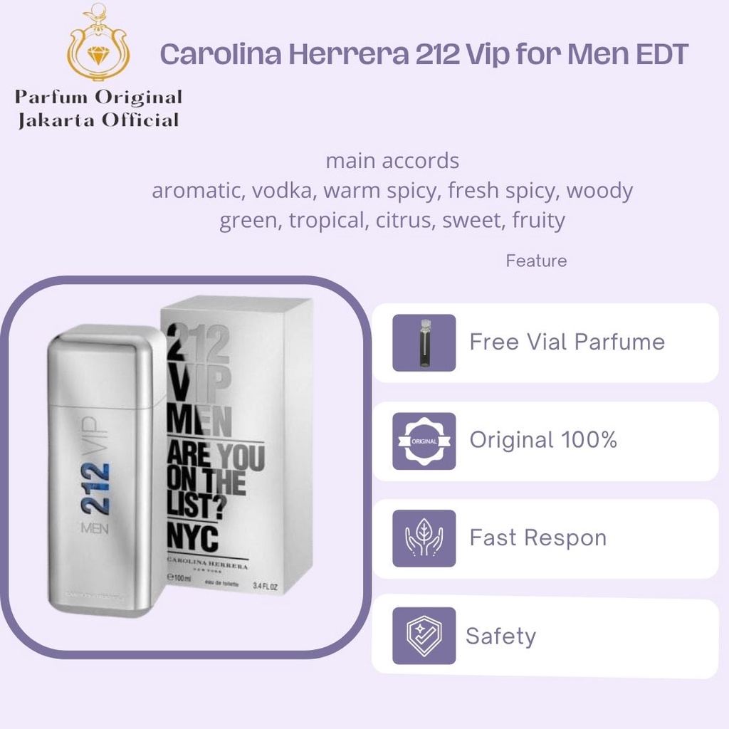 Parfum Parfume Perfume Asli Perawatan Kecantikan Original Import Branded Pria Laki Laki Cowok CH Car
