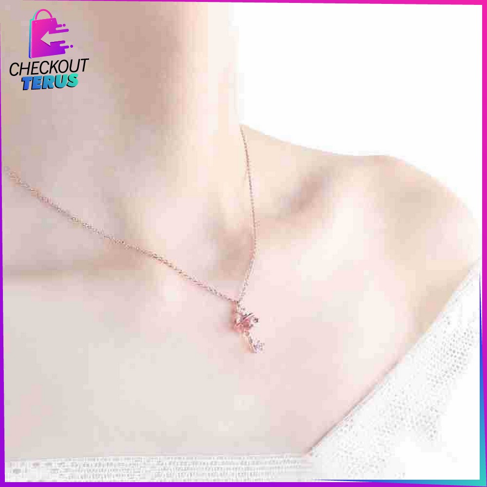 CT K84 Kalung Titanium Wanita Korean Style Motif Planet Dan Gelang Wanita Kalung Rantai Bintang Kunci Necklace Crystal