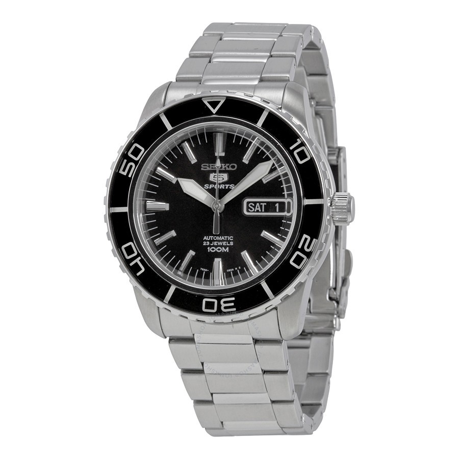 Seiko 5 Sports SNZH55K1 Automatic Black Dial - Jam Tangan Pria SNZH55
