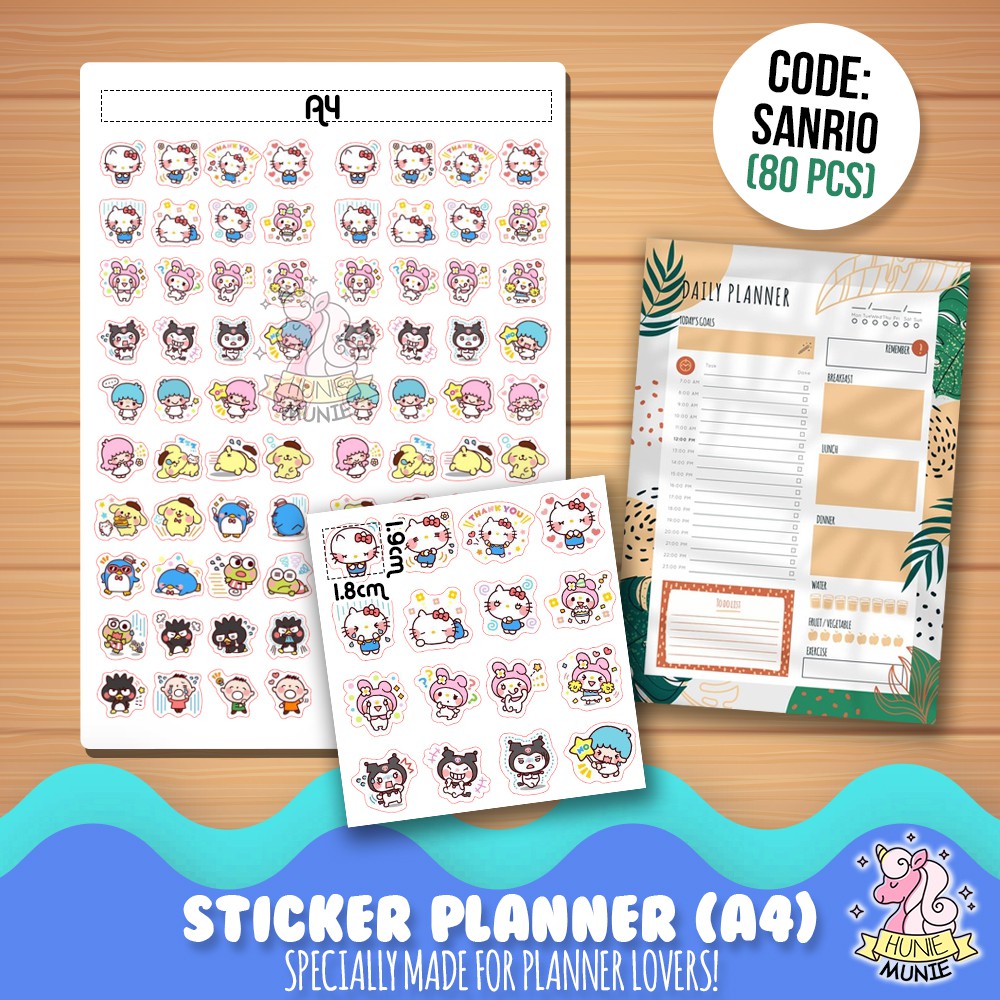 

Sticker Deco Planner - Sanrio Friends - Stiker Hunie Munie