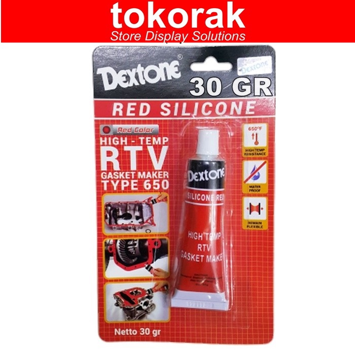 DEXTONE LEM SILICONE RED SEALANT 30 GRAM - LEM GASKET RTV HIGH TEMP