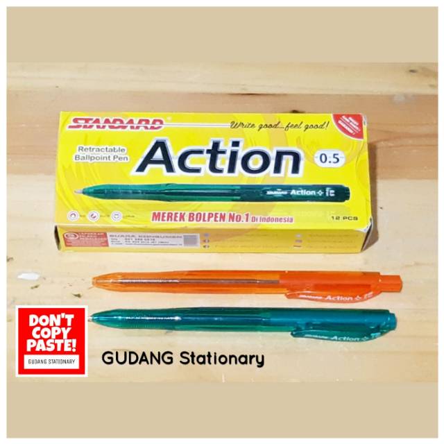 Ballpoint Pen Action STANDARD [ isi 12 pcs ]