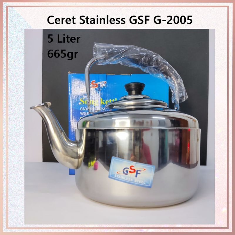 Yundai . UTU , AIR   Teko Bunyi Siul Stainless Steel Ketel,  Teko Bunyi 5 Liter 7 Liter