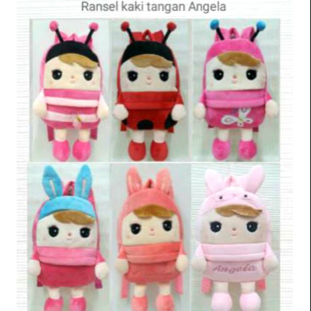 Tas ransel anak boneka angela pretty metoo kids baby import disney frozen sofia cewek