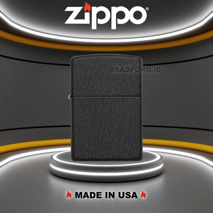 Zippo Classic Black Crackle 236 Garansi Resmi Original USA