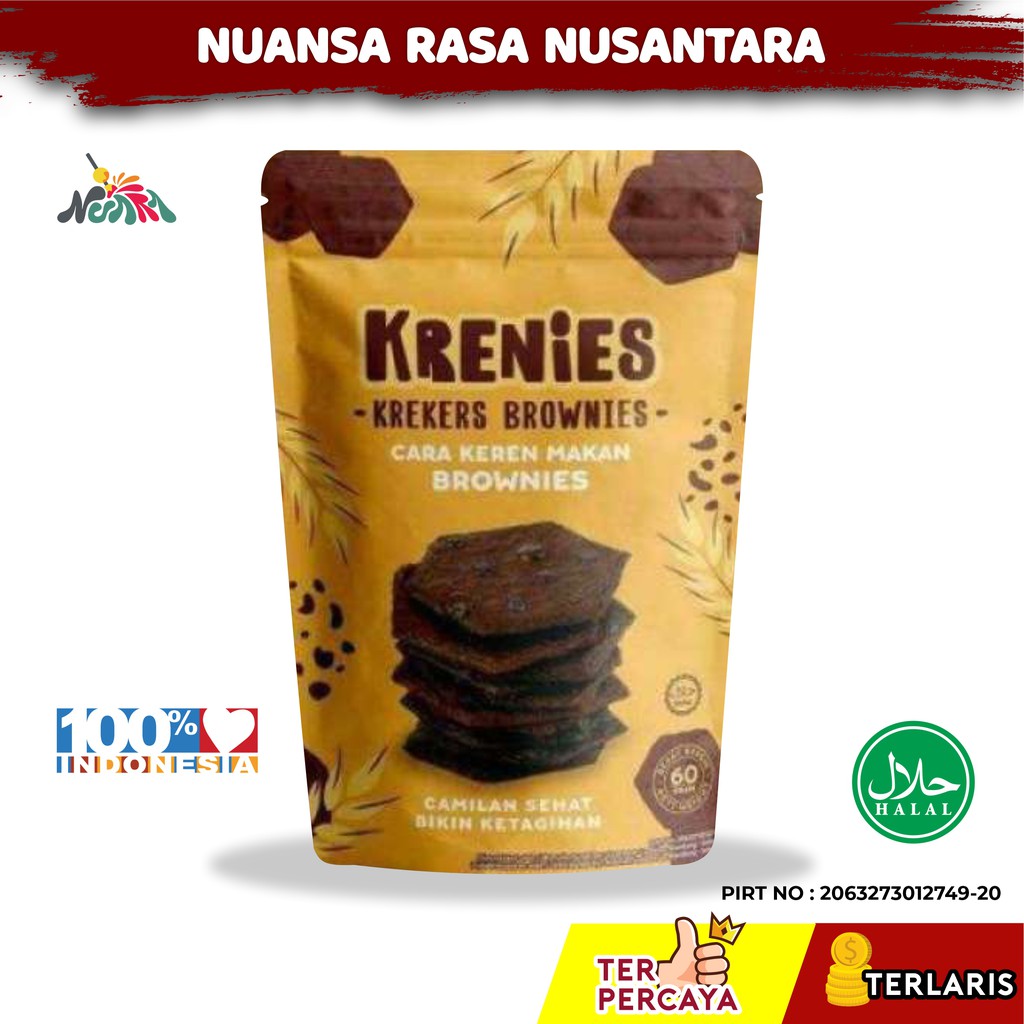 

[ TERLARIS & TERPERCAYA ] Krenies Keripik Brownies Kering ChocoChips, Keju, Green Tea & Red Velvet 1