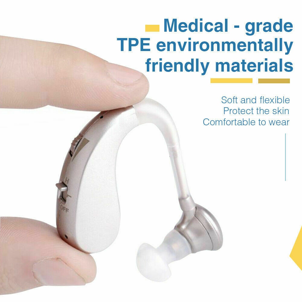 Rechargeable Mini Digital Hearing Aid Listen Sound Amplifier Wireless Ear Aids for Elderly Moderate to Severe Loss