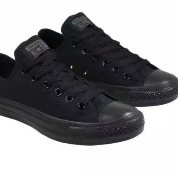 [GRADE ORIGINAL] jz-980 PROMO SEPATU SEKOLAH CONVERSE ALL STAR PRIA WANITA HITAM POLOS TERMURAH,.