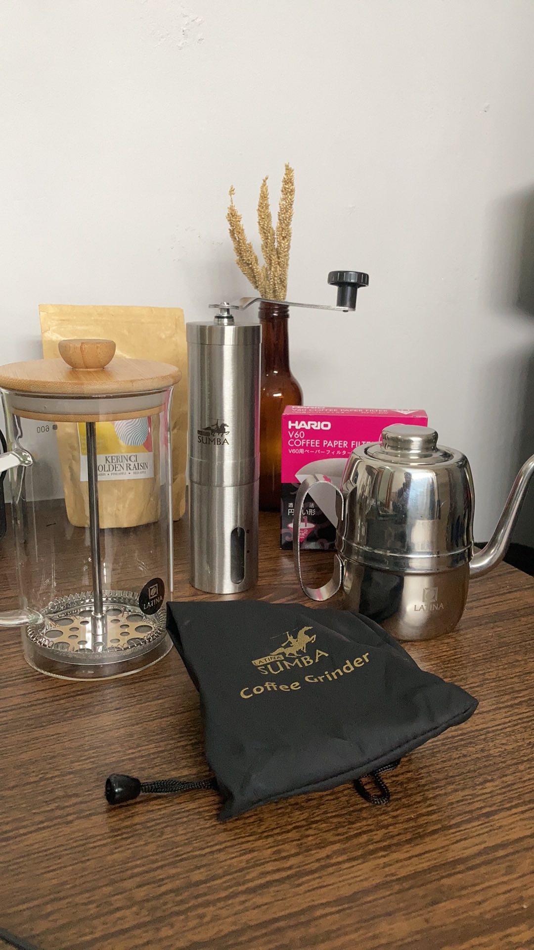 Paket French Press Latina Super Murah (french Press+kettle+grinder)