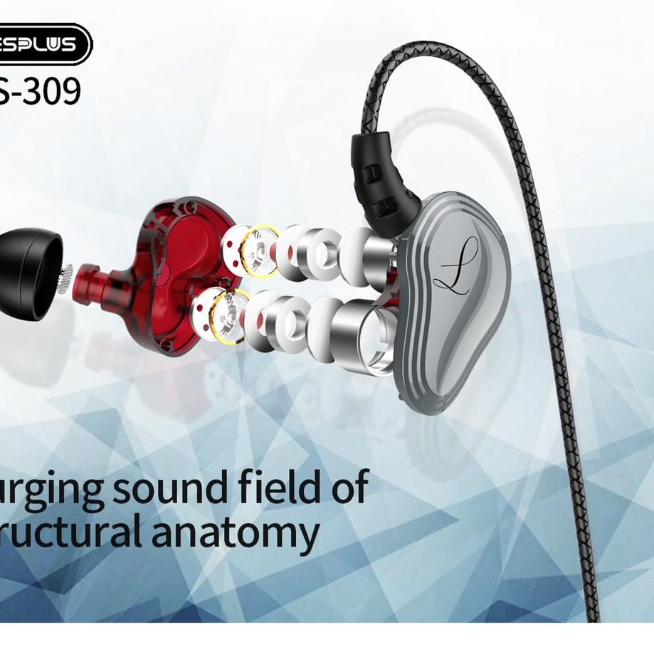 YESPLUS YS-309 Headset/Handsfree Hifi Sound Wired 4D Earphone+Mic Free Popsocket