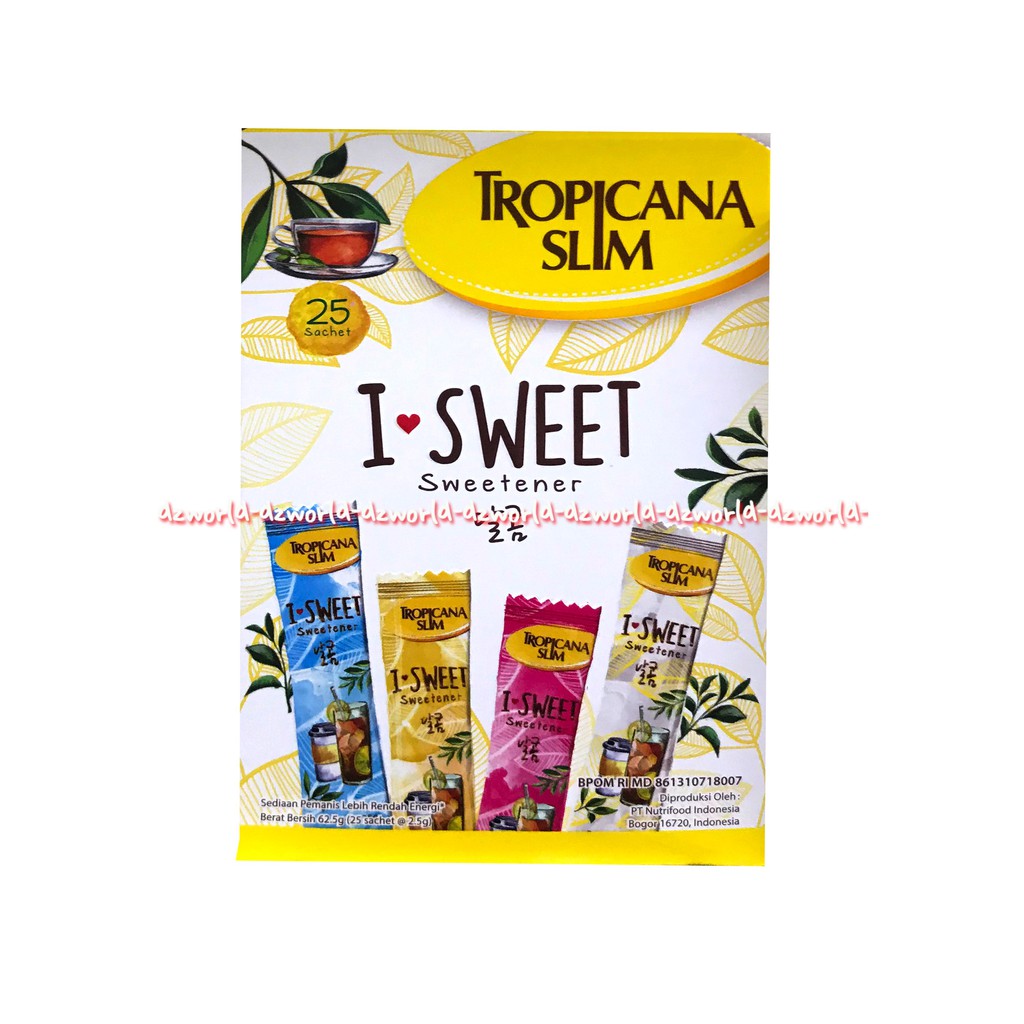 Tropicana Slim I Love Sweet Sweetener 25 Sachet Gula Rendah Kalori I-Sweet