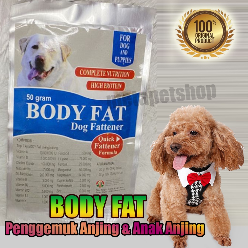 Bodyfat Anjing Penggemuk Anjing 50 Gram Penggemuk Anak Anjing Puppy Body Fat Vitamin Anjing