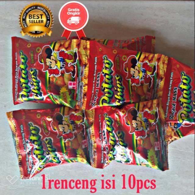 

POTATO CHIPS keripik kemasan 1000 1renceng isi 10pcs