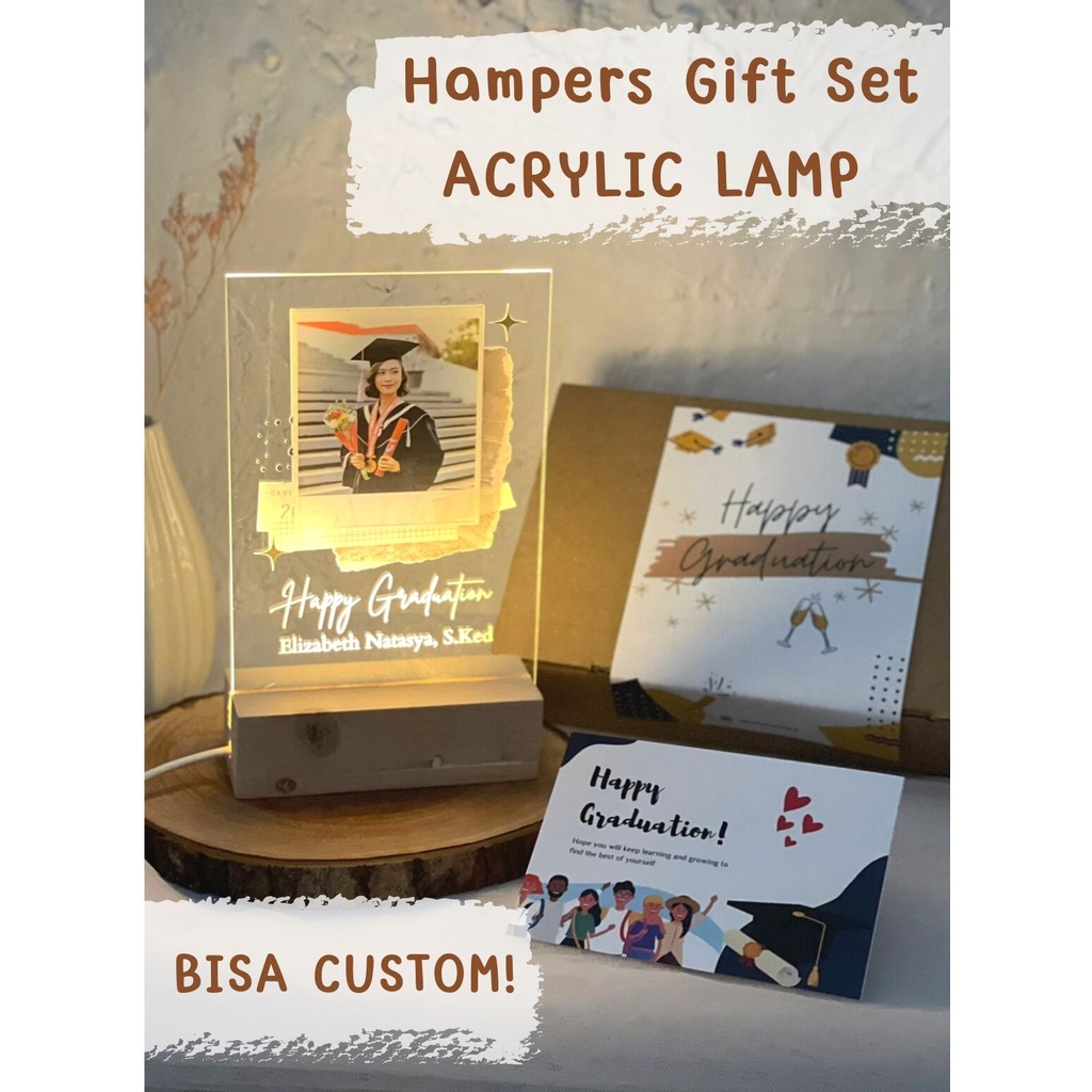 HAMPERS GIFT SET ACRYLIC LAMP (Birthday, Graduation, Wedding, Anniversary, Certificate, First Meet Map)