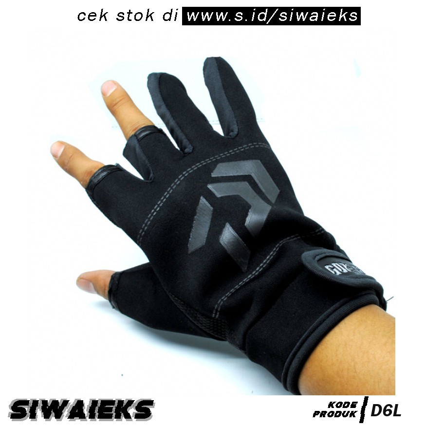 D6L GORE-TEX Sarung Tangan Mancing Breathable - DW-GRTX - Black Grab Medan