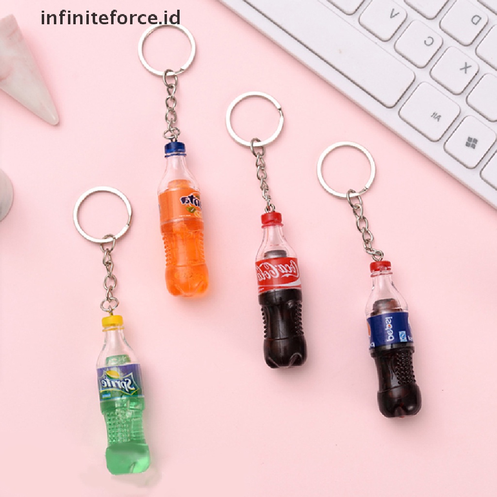 Gantungan Kunci Bentuk Botol Minum Handmade Bahan Resin Untuk Hadiah Souvenir