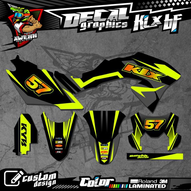 DECAL KLX BF 150 KLX BF STABILO SIMPLE FULL BODY
