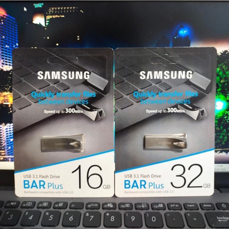 Flashdisk Samsung  4GB 8GB 16GB 32GB Stainless Ori 100% Plus 300Mbps Flash Drive 3.1