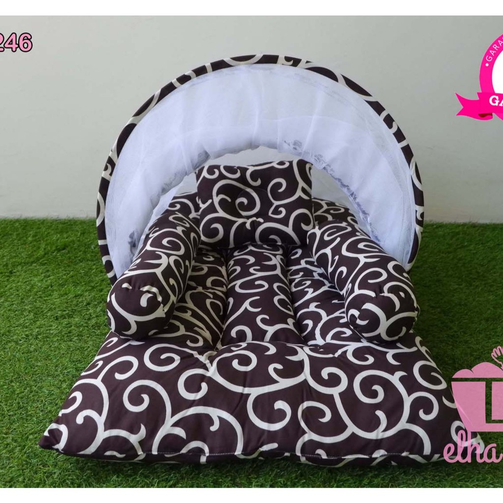 Kasur Bayi Kelambu eLHa Terlaris | Perlengkapan Tempat Tidur Bayi Baru Lahir Babyshop Kado Baby Gift