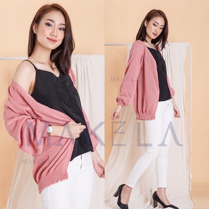 Frosty Cardi / Loose Cardi Korea Model Lengan Batwing-Pink