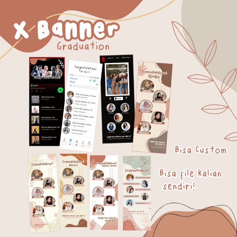 BANNER WISUDA - BANNER GRADUATION - X BANNER CUSTOM