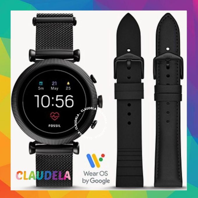 FOSSIL Gen 4 Women Sloan HR Smartwatch in Black Stainless Mesh Set - FTW6055SET (Sealed Box)