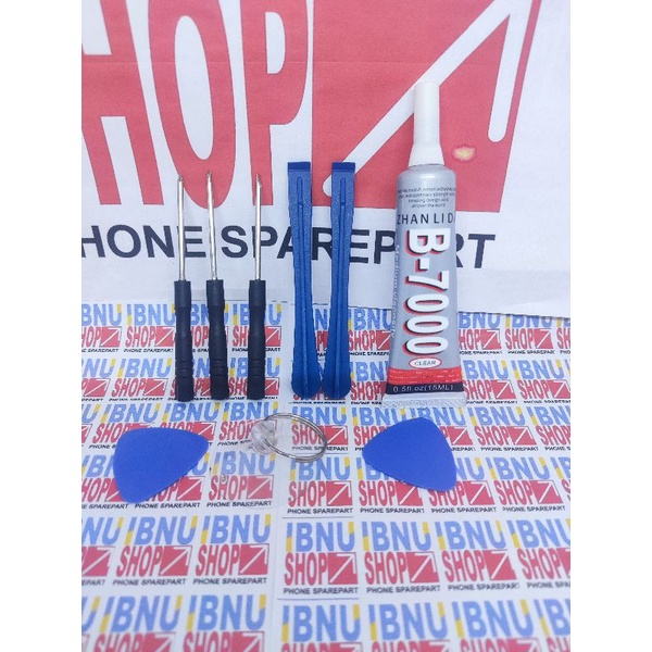 Obeng Set Reparasi HP 10 IN 1 / 8 in 1 + Lem T7000 15 / B7000 15 ML /3 Ml Bisa Buat Semua Handphon