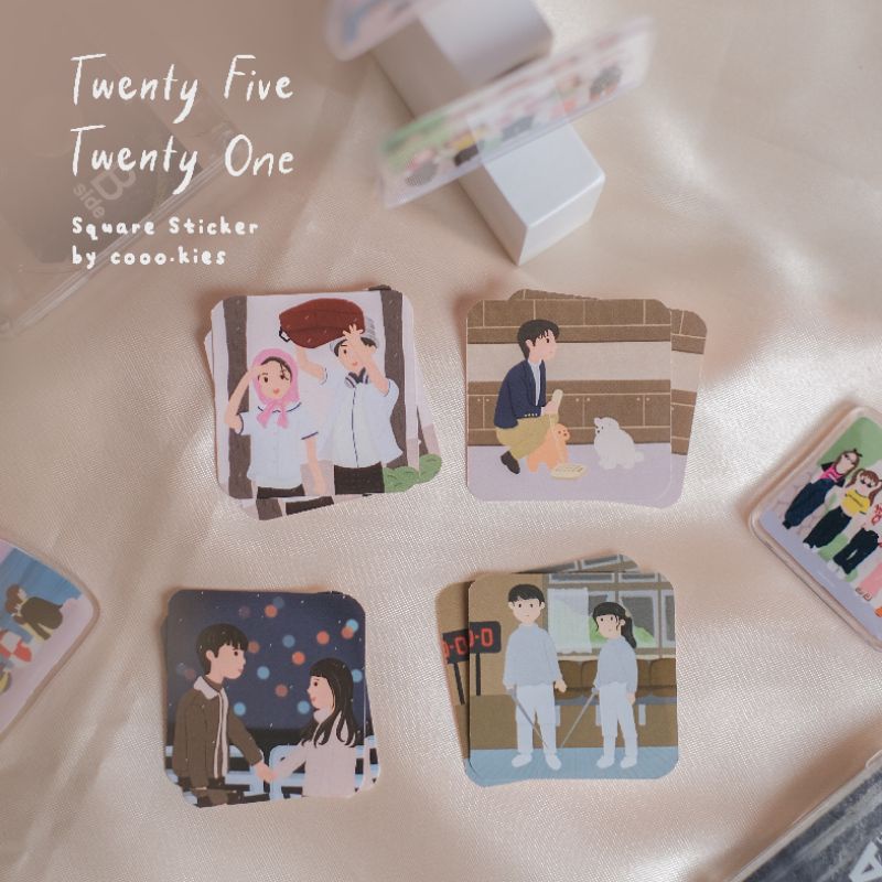 

Twenty five twenty one square sticker by COOO.KIES