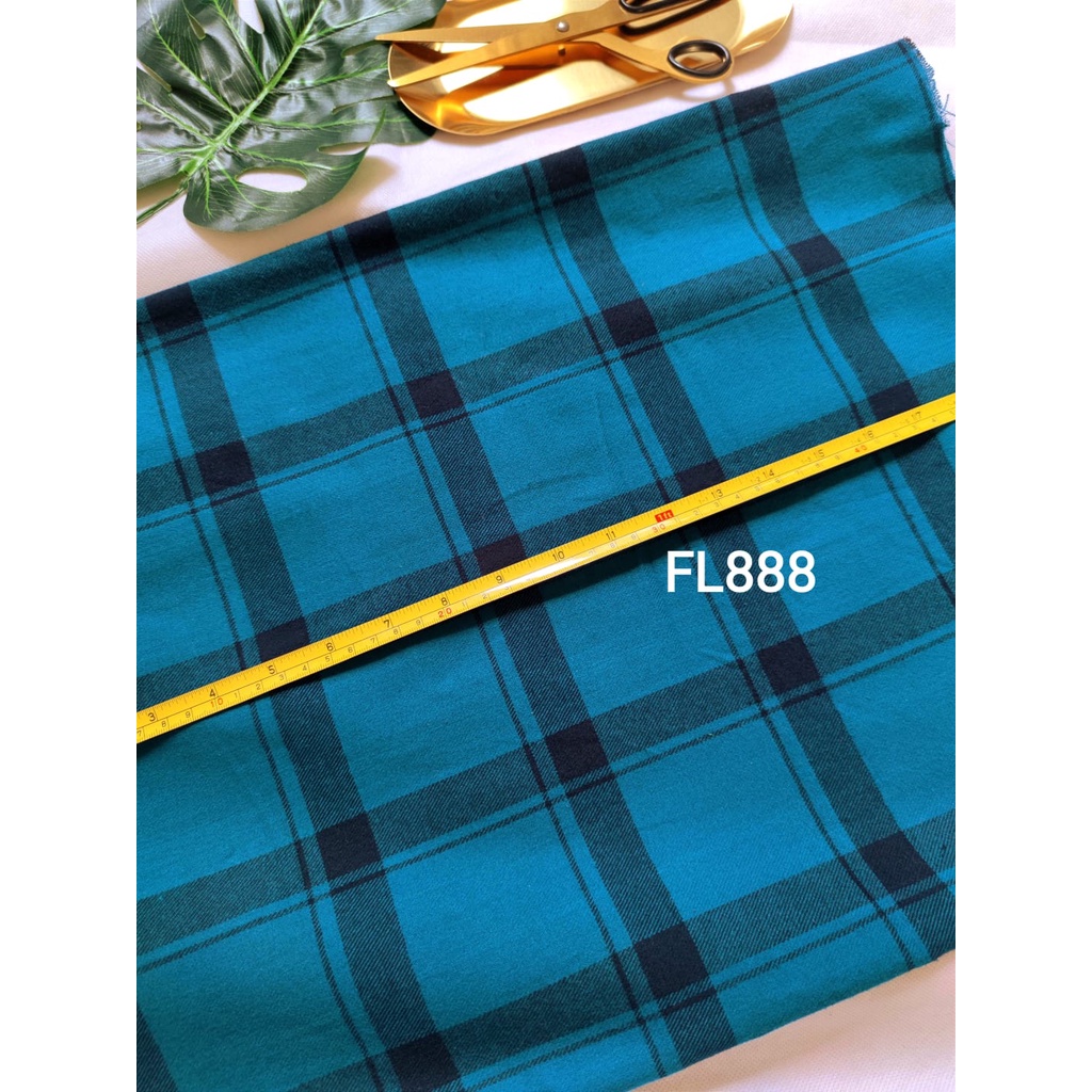 BIRU kain flanel bahan kotak katun yarndyed harga per 0.5meter/kain meteran happychild