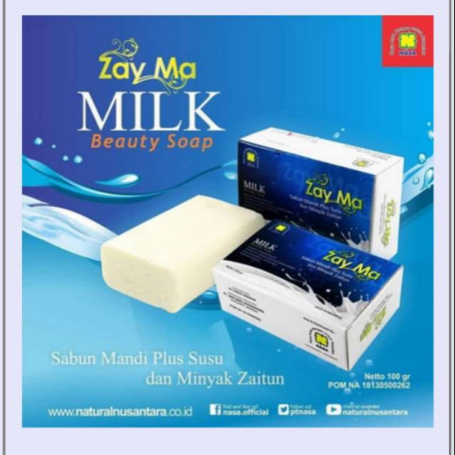 SABUN LULUR ZAY MA  MILK NASA /SABUN PENCERAH DAN PEMUTIH BADAN/ SABUN LULUR SUSU / SABUN NASA