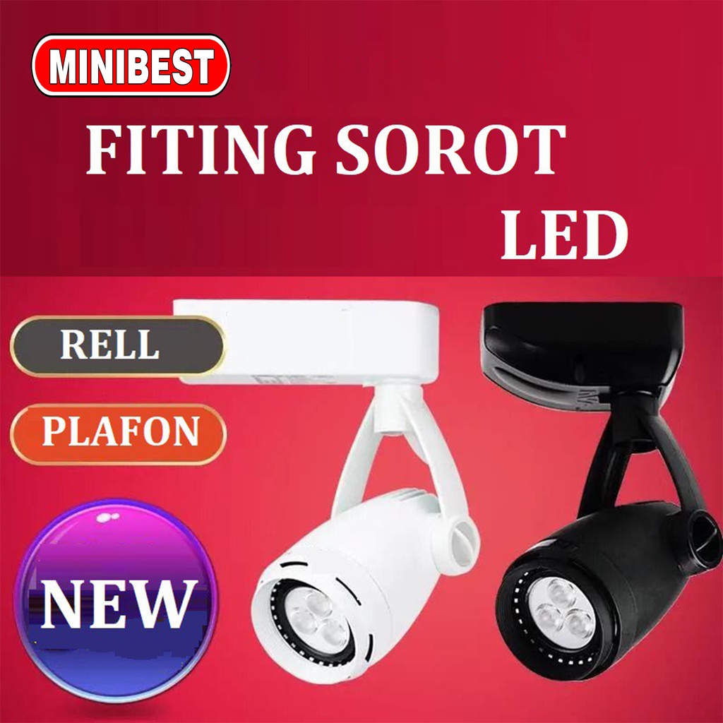 NEW FITTING SOROT SPOTLIGHT LED 7W 12W 18W / LAMPU SOROT TOKO BAJU / LAMPU SPOTLIGHT LED