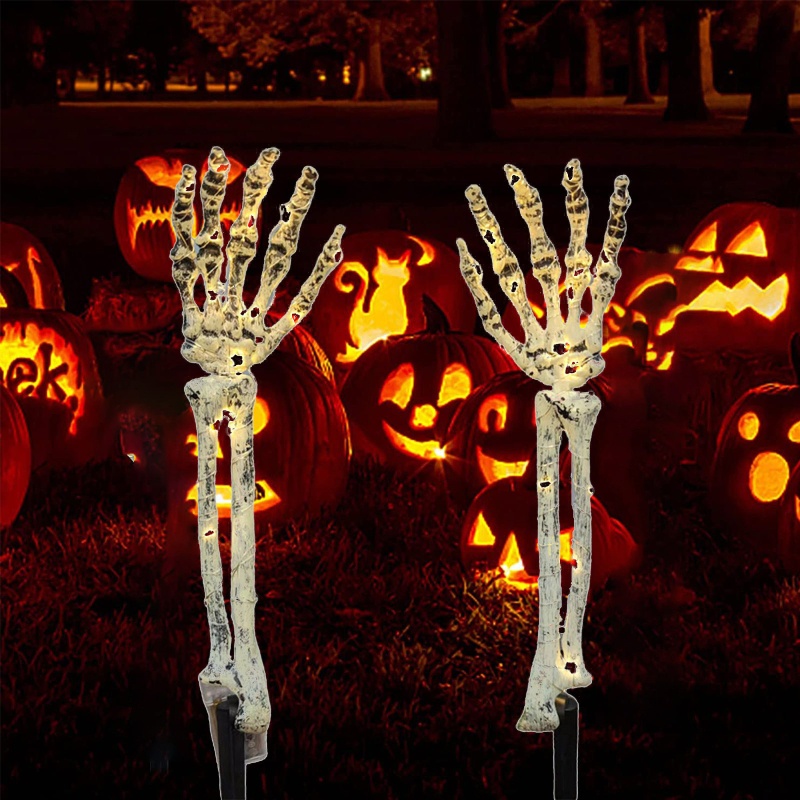 Ornamen Lengan Tengkorak 40 LED Untuk Dekorasi Halloween