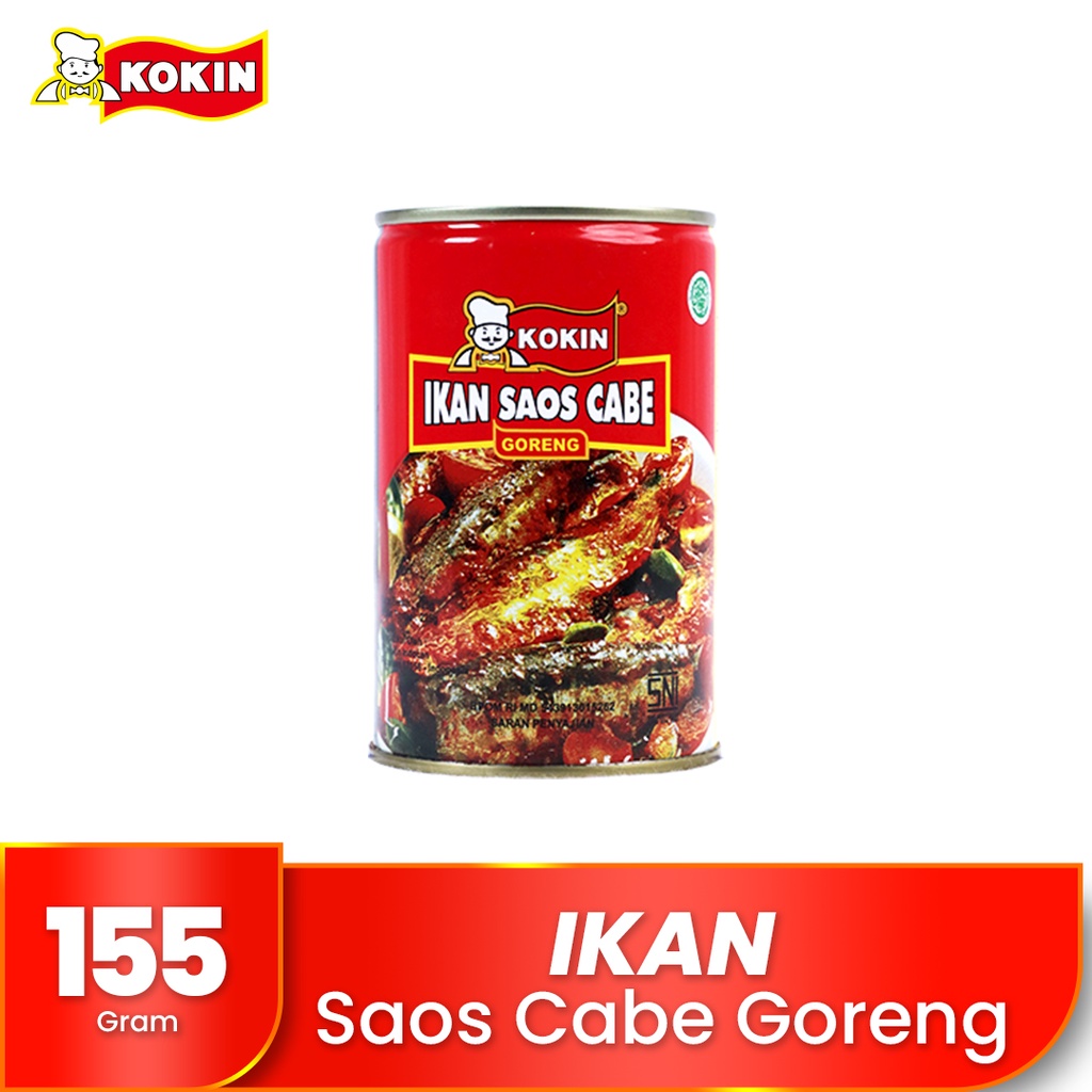 

Ikan Sarden kaleng Saus Saos Cabe Makanan Instan Siap Saji 155 gram - Kokin