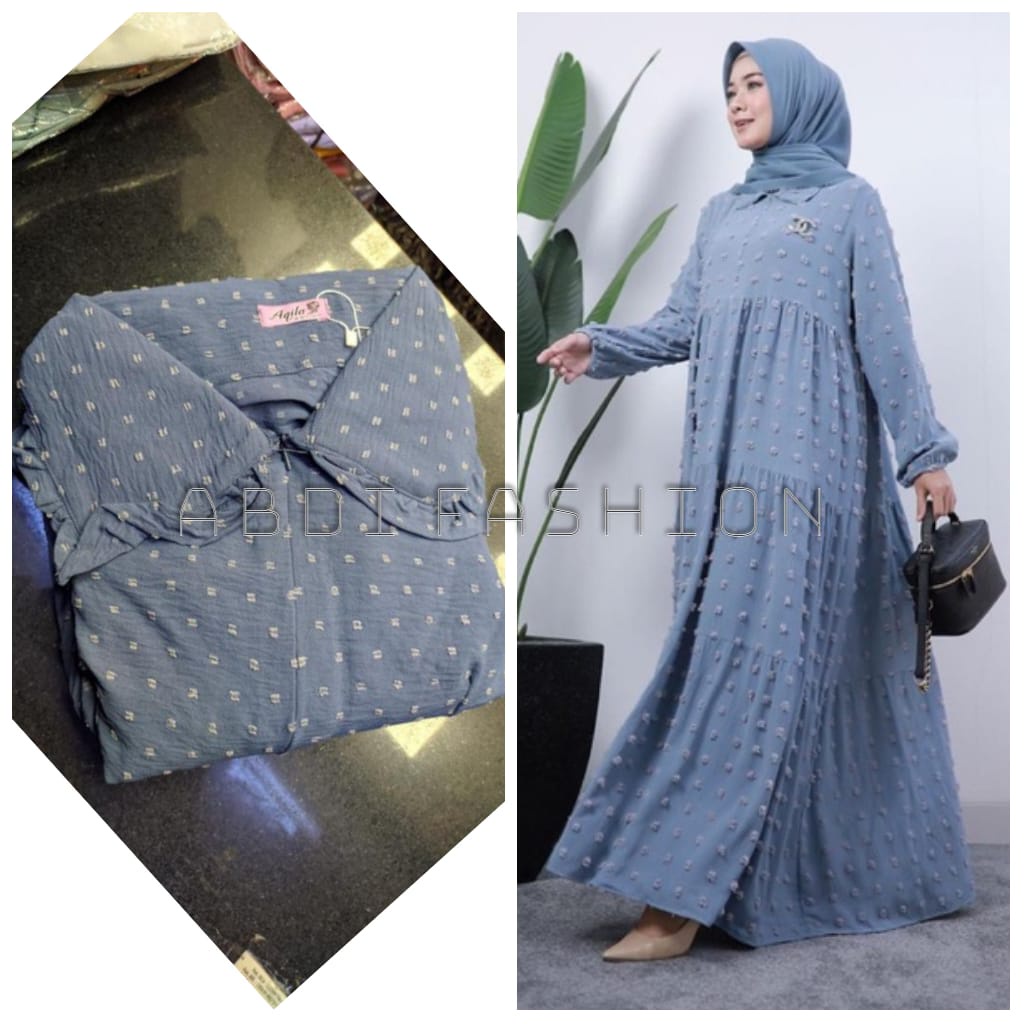 Gamis Uragiri Crincle Ruby bahan Premium kekinian