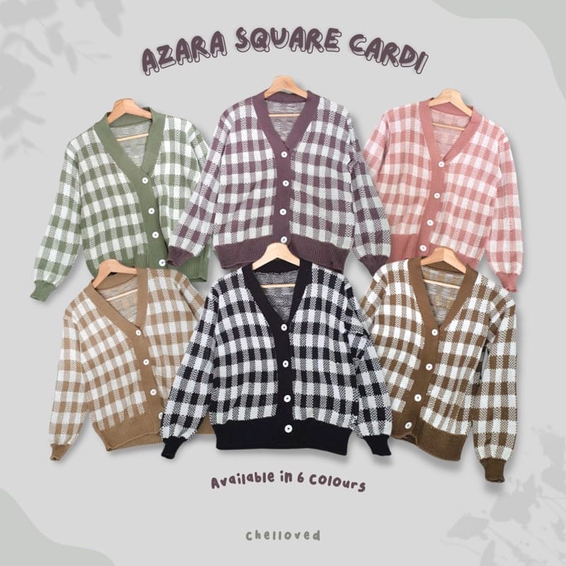 Vallina Plaid Knit Cardigan | Outer Rajut Kotak Kardigan Muslim Wanita Korean Style/BEST SELLER CARDIGAN KOTAK/RAJUT CATUR/CARDI KEKINIAN/KOTAK CARDIE RAJUT Outerwear Cardigan Rajut Helen Premium OOTD Remaja/AZARA SQUARE CARDI / Korean square cardy/ Outer