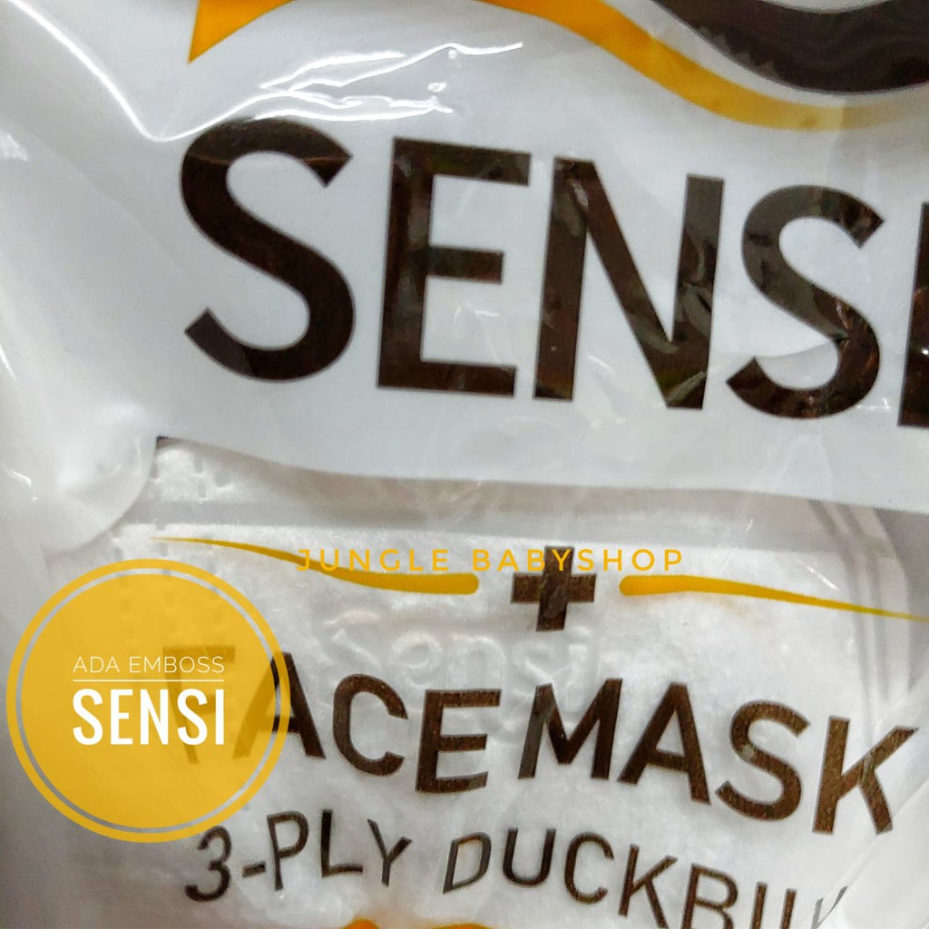 SENSI Convex Mask 4 PLY Earloop isi 2 pcs Masker Duckbill isi 3