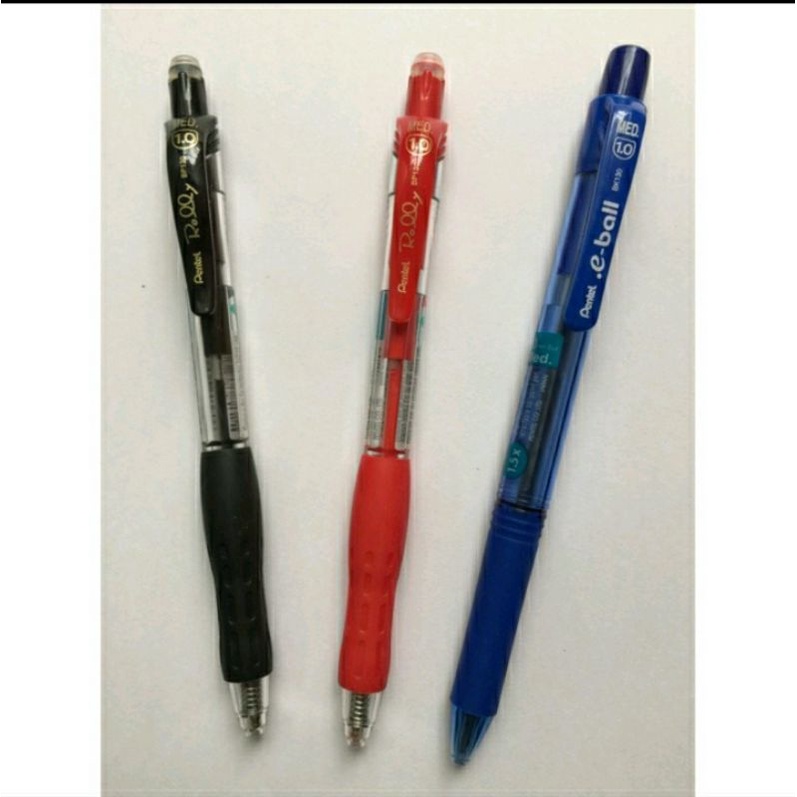 

Retractable Ballpoint Pen Pentel BP 130 1,0 mm warna hitam / biru / merah