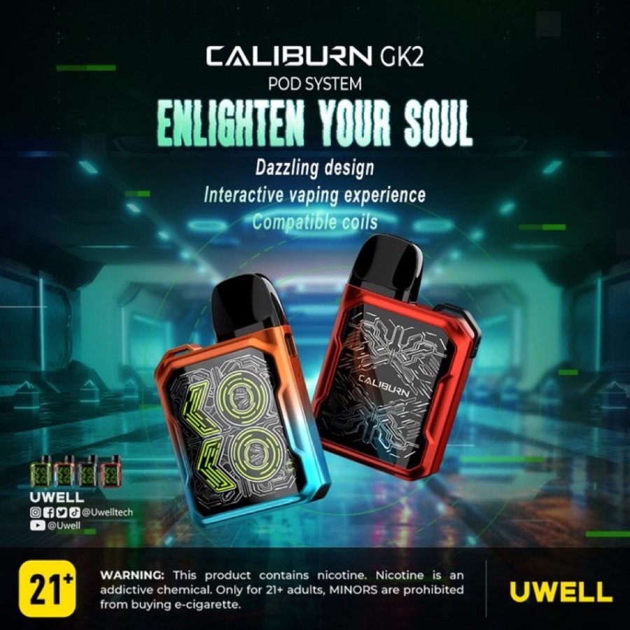 Uwell Caliburn GK2 690mAh Pod Kit by Uwell Tech ORIGINAL