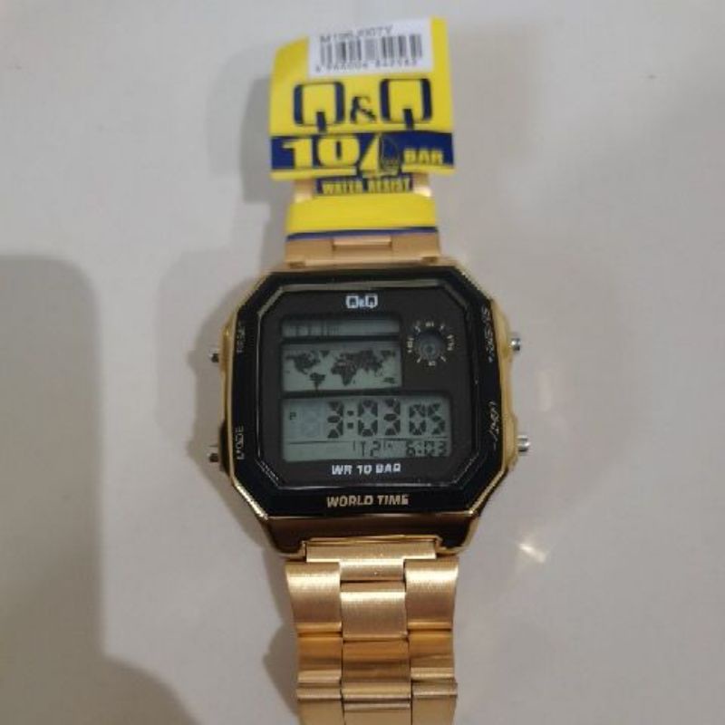 Q&amp;Q Digital Original M196 Series Jam Tangan Pria - Hitam - Karet