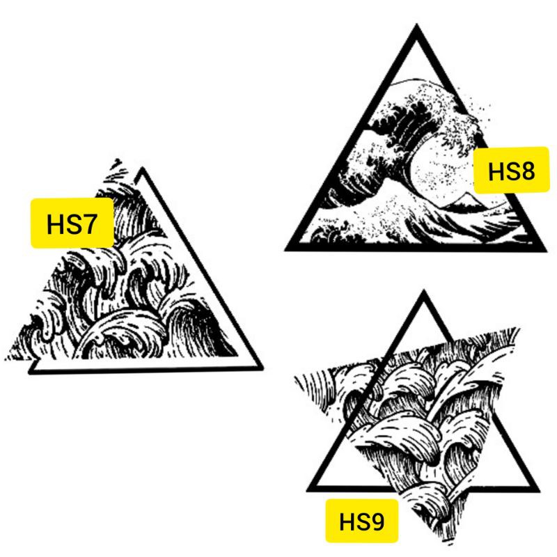 Tato Temporer segitiga Tato Pria Tato Tangan Tato kecil Tato minimalis -  HS