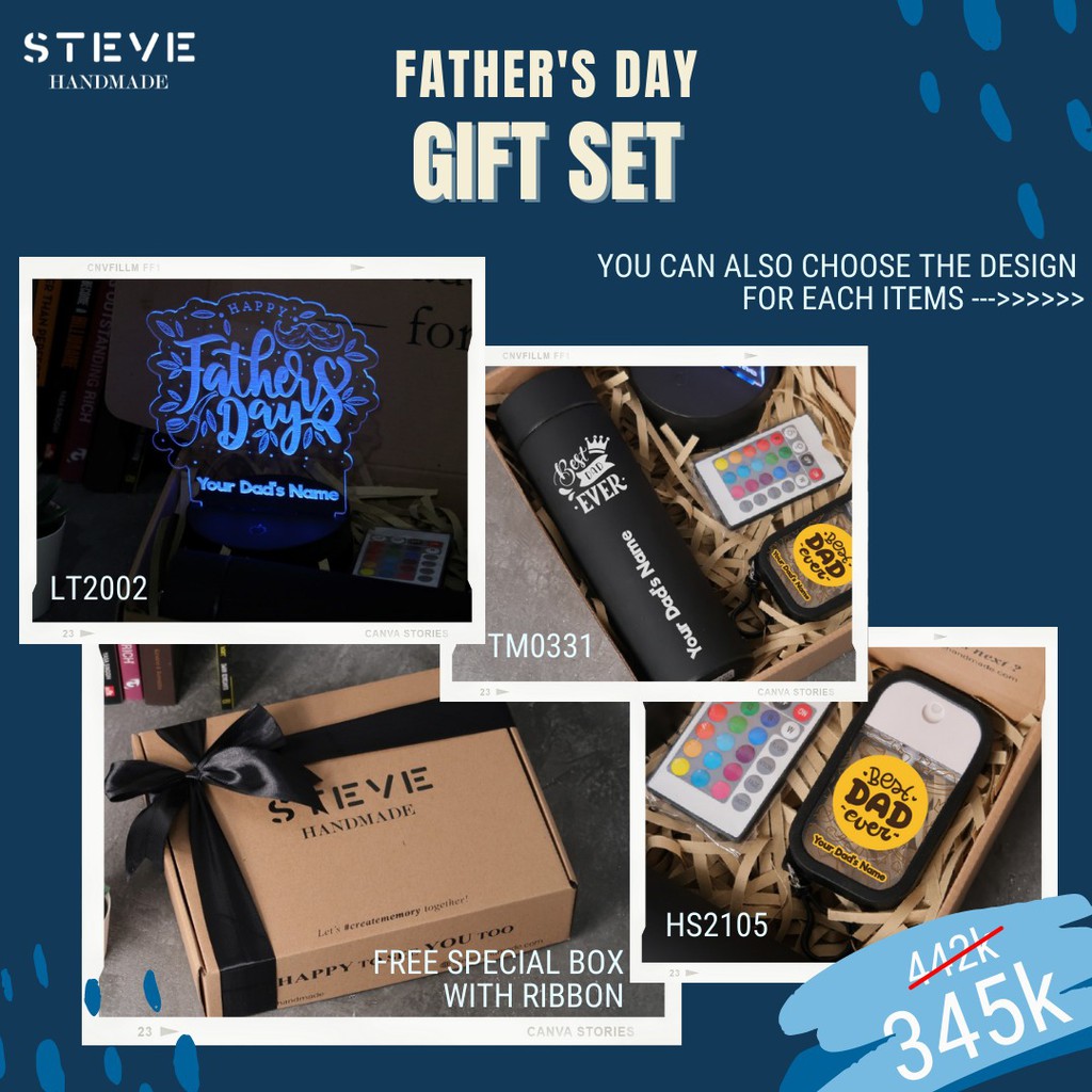 Gift Set FATHER’S DAY SPECIAL EDITION Tumbler LampuTidur Hand Sanitizer