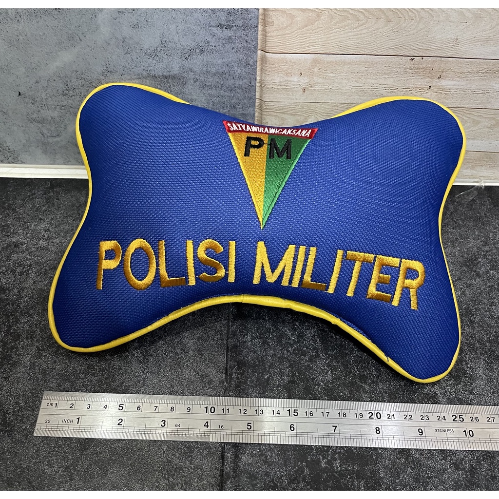 Bantal Mobil Polisi Militer (Biru) - Bantal Mobil -Bantal Kepala PM